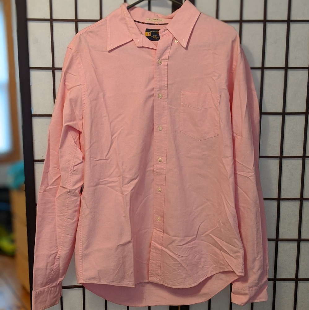 Ralph Lauren Rugby Oxford Long Sleeve Shirt Pink